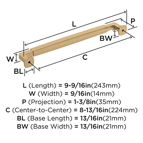 Amerock, Champagne Bronze, 8-13/16 inch (224mm) Center-to-Center - Image 4