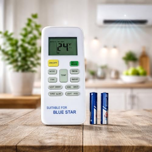 Image of Electronic Spices Blue Star AC Remote with AAA Batteries | AC Remote (AC-149A)