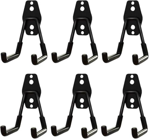 6Pcs Garage Hooks Heavy Duty - Wall Storage Organizer, Black