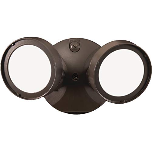 HALO TGS LED Twin-Head Round Bronze Outdoor Flood & Security Light - image 1