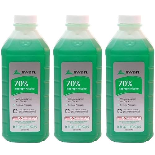 Swan Isoprophyl Alcohol 16Oz 70% Wintergreen Pack (3)