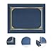 Geographics Classic Linen Document Covers, 12.5” x 9.75”, Navy Blue (25 Pack)