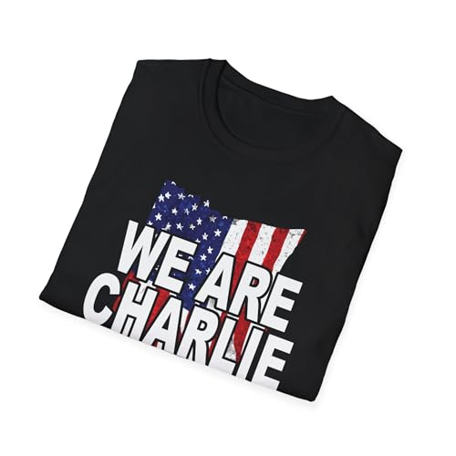 We are Charlie Kirk Now Tattered Flag Softstyle T-Shirt - Memorial Freedom Patriot Tee in Loving Memory RIP 2025 TPUSA2