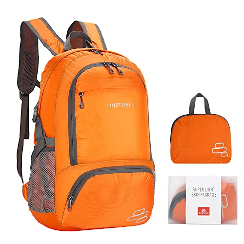 ONETOALL 30L Packable Backpack, Lightweight Hiking Backpacks, Foldable Water Resistant Travel Hiking Camping Daypack Backpack