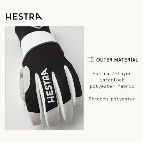 Hestra Warm Gloves: Cross Country Waterproof Ski Gloves, Black/Ivory, 10