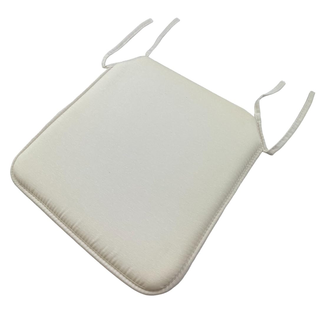 Acomoda Textil – Cojines para Silla de Espuma con Tela y Cintas de Sujeción 40x40 cm. Asiento Acolchado, Mullido y Cómodo para Interior y Exterior de Comedor, Jardín y Terraza. (Beige, 4 Unidades)