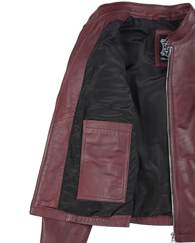 Image of Decrum Leather Jacket for Women - Real Lambskin Casual Leather Jackets Womens