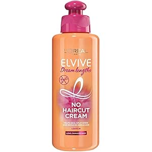 L’Oréal Hair Leave In Conditioner Cream, by Elvive Dream Lengths, No Haircut Cream, For Long, Damaged Hair, with Keratin…