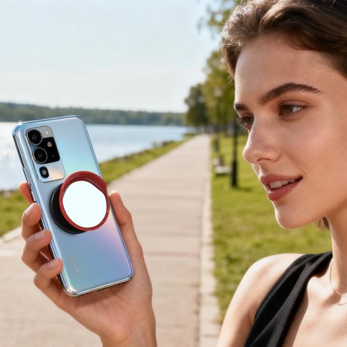 Soporte magnético para teléfono con espejo gran angular para selfie y transmisión 4