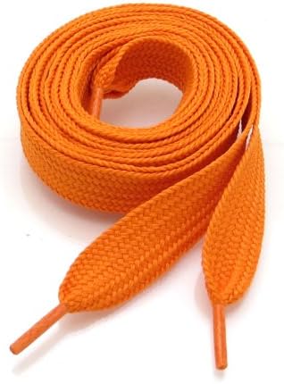 BUCKLE CITYThick Flat 3/4" Wide Shoelaces Solid Color Strings for All Shoe Types - Chunky Fat Laces for Sneakers, Boots