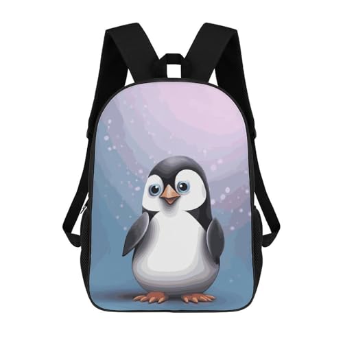 Sac à dos I Love Penguins robuste pour protéger votre ordinateur de 17"