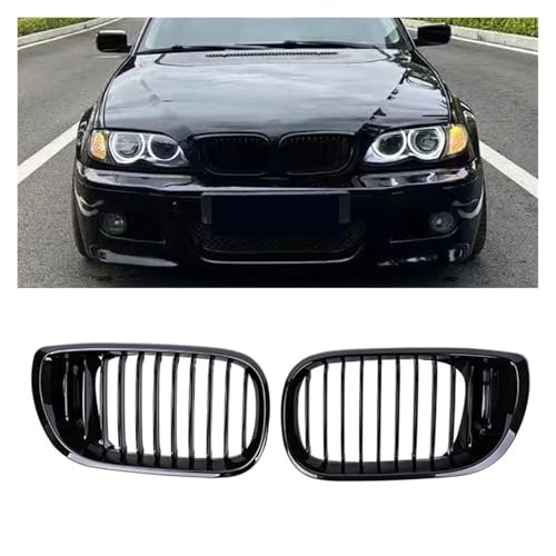 Calandre avant BMW 3 Série E46 2002-2005 4D grille capot noir brillant