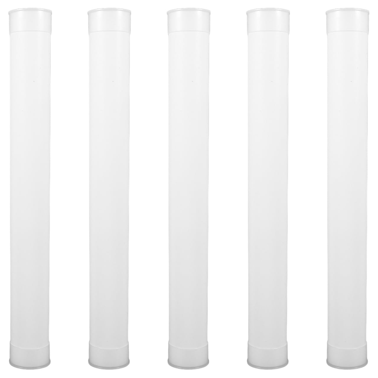 Gatuida 5pcs Storage Tubes with Caps Matte Finish Plastic Mailing Tubes for Artwork Posters Documents Secure Transport and Storage