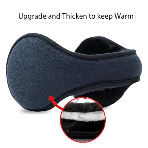 winter men earmuffs big size foldable polar fleece ear warmers women adjustable ear muffs for outdoor activities