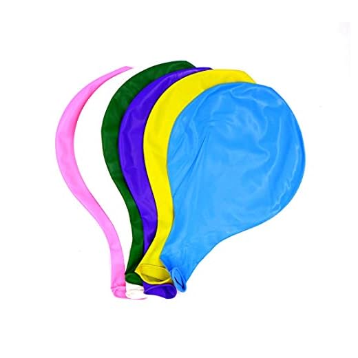 JZK 6 Piezas Globos Grandes 90 cm de látex Globos de Colores para Fiesta cumpleaños Bodas Bautizo graduación Navidad Carnaval Celebraciones