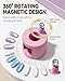 Rotating Magnet for Nail Polish Rotating Magnet Uniform Magnetic Force Rotatings Cat Eye Magnets Tool for Nails Magnetic Nail Tool Ball Uniform Magnetics Force U Shaped Cat Eye Set(White)