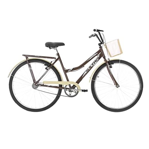 Bicicleta Ultra Bikes Summer Vintage Retrô Line Aro 26 Reforçada Freio V-Brake Marrom/Bege