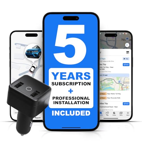 Image of GPS Tracker for Car with Cigarette Lighter Plug and Play, Pre-Installed SIM, Real Time Tracking, Geo-Fence, Speed and SOS Alerts, Lifetime Free App (iOS and Android), 1 Year Warranty
