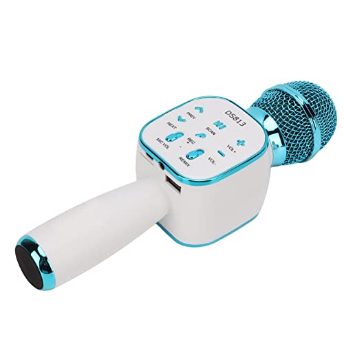 XUXHOU Micrófono Inalámbrico Bluetooth, Altavoz de Alta Potencia de 5 W con Efecto de Reverberación de Sonido, Batería Incorporada de 2000 MAh, para Karaoke, Canto, Grabación,