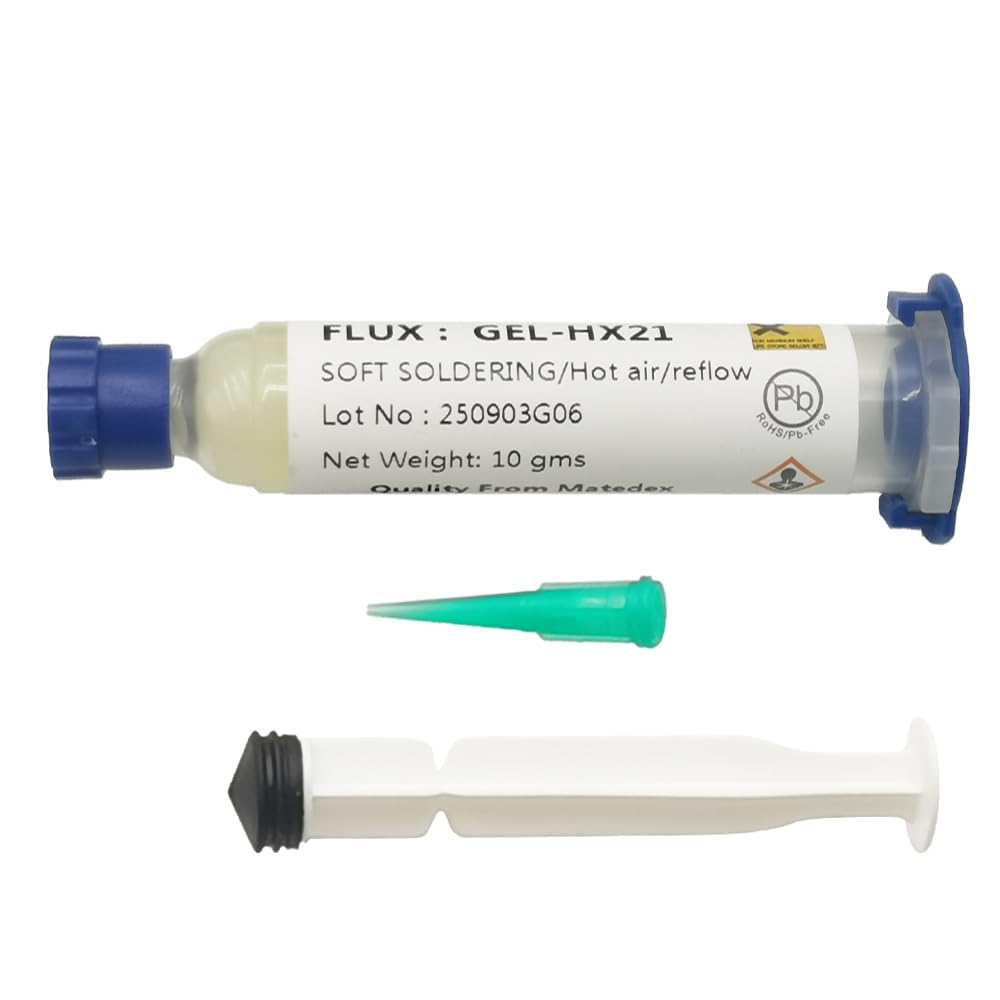 STANNOL Flux-Gel HX21 for Soft Soldering Suitable Piston/bar Soldering/hot air (nitrogen) and reflow. (10)