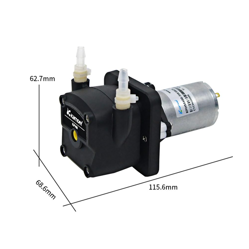 Kamoer KPHM400-SW3B25 Schlauchpumpe mit hohem Durchfluss, 12 V Gleichstrom-Bürstenmotor, 400 ml/min, Labor-Flüssigkeitsdosierpumpe mit BPT-Schlauch