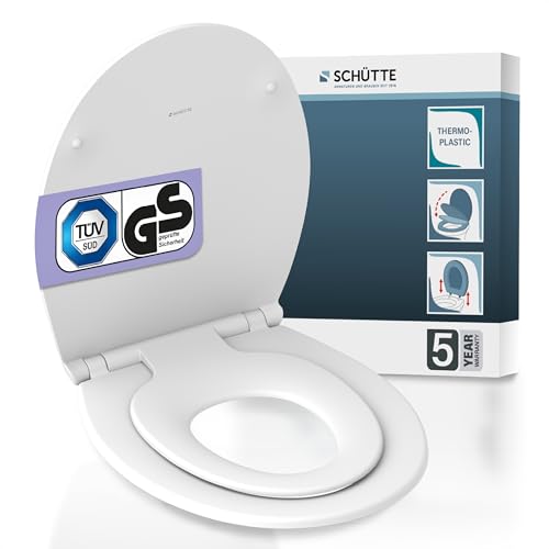 SCHÜTTE Abattant de WC avec siège Enfant intégré, certifié TÜV et système d'abaissement Automatique – Charge maximale : 300 kg, gabarit de Montage,...