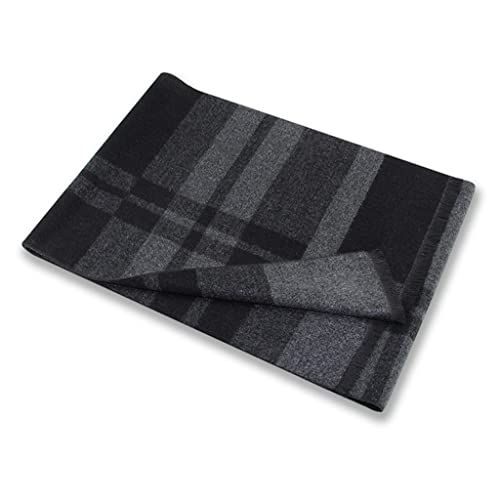 Scarf 1Pcs Men's Scarf Wool Blend Jacquard Plaid Scarf Men Winter Fashion Warmth Thick Plaid Scarf Men (Color : A, Size : 18032Cm) #TOP1