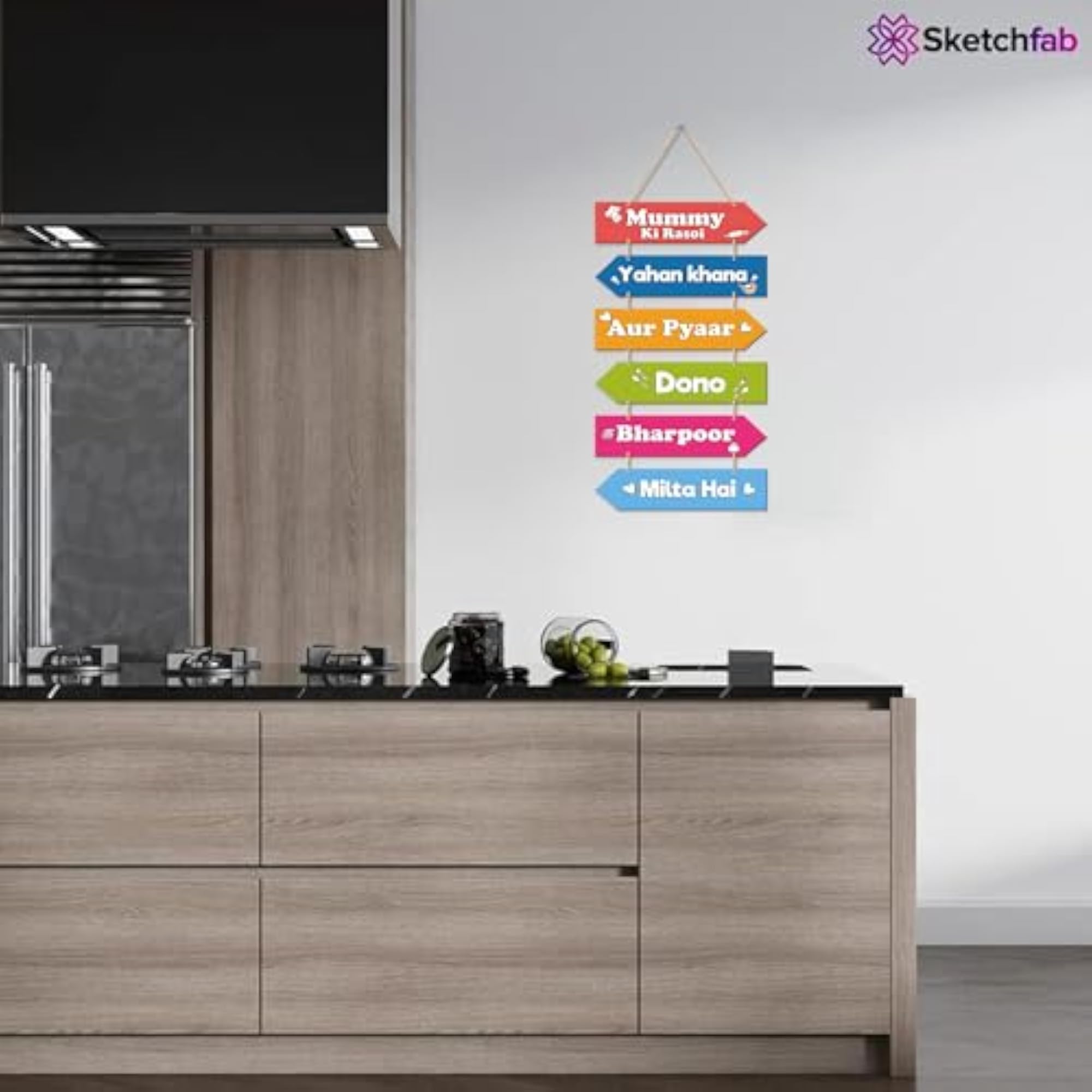 Mummy Ki Rasoi Kitchen Wall Hanging, MDF Decor