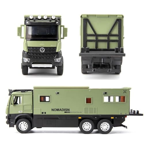 Image of 1:24 M Benz Camper RV Motorhome Alloy Diecast Pullback Metal Car Toy with Sound Light & Opening Doors - Best Gift Toy for Kids【Colors as Per Stock】