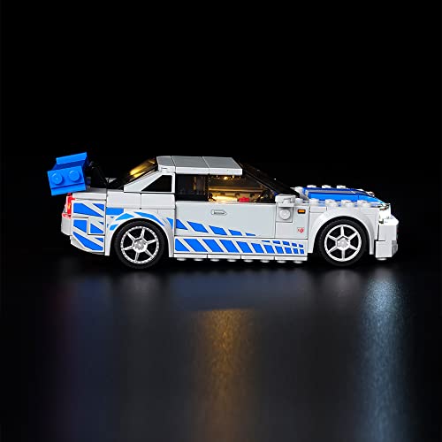 Kyglaring LED Lighting Kit Compatible with Lego Speed Champions Nissan Skyline GT-R (R34) 76917 Building Blocks - Image 3