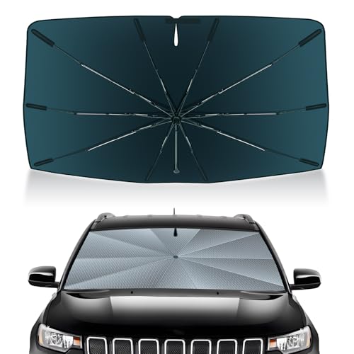 Autorder Windshield Sun Shade Umbrella for 2017-2024 Jeep Compass Accessories,Upgraded Ice Crystal...