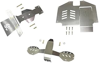Statinless Steel Skid Plates For Front, Center, Rear Chassis For Traxxas Unlimited Desert Racer 4X4 (#85076-4) - 18Pc Set