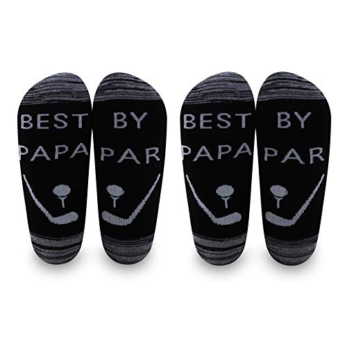 LEVLO Papa Golf Gift Best Papa Golf Socks BEST PAPA BY PAR Cotton Socks Father’s Day Dad Men Birthday Gift