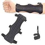 [Contenido del paquete] El juego de protectores de brazo de tiro con arco incluye 1 protector de brazo de tiro con arco y 1 protector de dedos de tiro con arco. La correa es ajustable y se adapta a la mayoría de tallas.