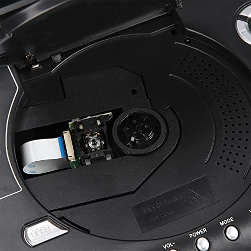 Lecteur DVD Portable de 8,2 Pouces avec écran Pivotant HD de 7 Pouces, Batterie Rechargeable Intégrée, Support CD/DVD/Carte SD/USB, Télécommande, Chargeur de Voiture (Prise UE)