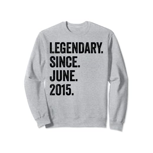 Legendary Since June 2015 8 cumpleaños Sudadera
