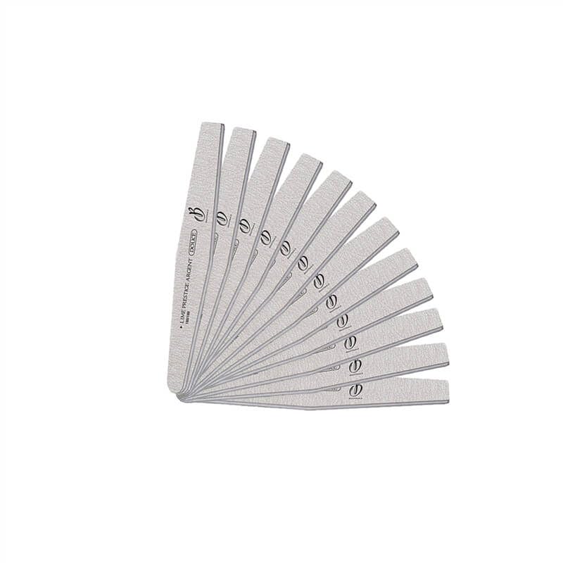 Lime prestige argent douce 180/180 lot de 12 Beauty Nails pour manucure