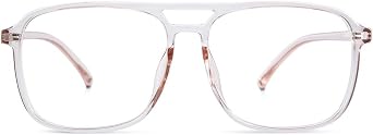 Aviator Blue Light Glasses for Women Men, Lightweight Eyeglasses