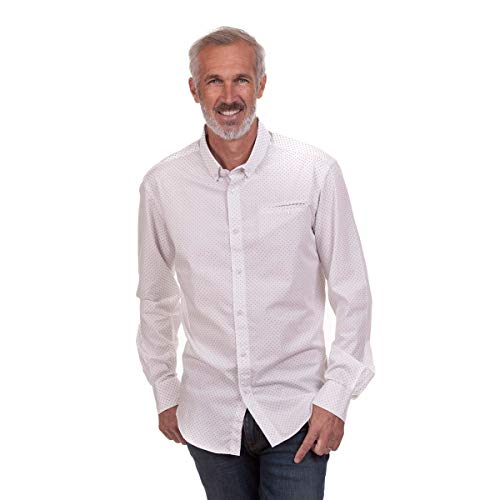 Chemise manches longues popeline blanche ajustée classique chic