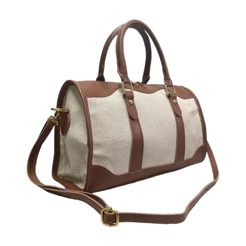 Bolso bandolera de piel con textura retro y correa cómoda de lona para deporte