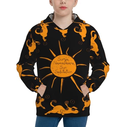 Dog Doing Yoga Kid Hoodies Boys Sweatshirts Girls Pullover with Pocket