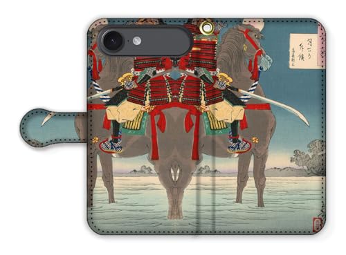 手帳型 iPhone17 Air互換 スマホケース 月岡芳年 【日本の名画】 月百姿 版画 浮世絵 ☆新版画☆ 絵画 アート (月下の斥候 斎藤利三)