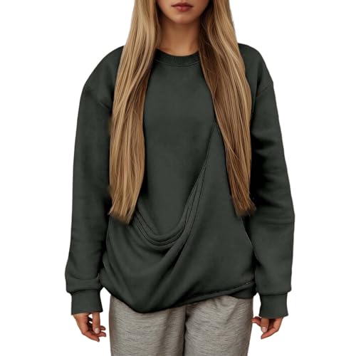 Sweat-shirt sans capuche pour petit vêtement de détente en polaire à la maison