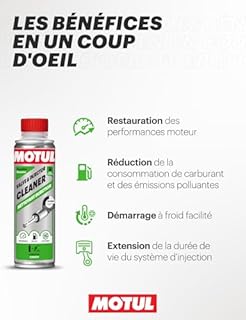 Motul - Nettoyant Injection Essence - Additif Curatif Moteurs Essence - Performance - Réduction Consommation et Émissions - Idéal Avant Contrôle Technique - Valve & Injector Cleaner Gasoline - 300 ML