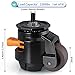 MOLIGOU Leveling Stem Casters, Retractable Leveling Casters with Ratchet Handle, Heavy Duty Workbench Casters, Total Load Capacity 2200 Lbs, 4 Pack