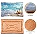KJIZMO Beach Dog Bed Mat, Soft Comfortable Warm Crate Pad with Anti-Slip Bottom, Machine Washable Pet Mattress for Pets Sleeping for Large Medium Dogs & Cats 24x18in