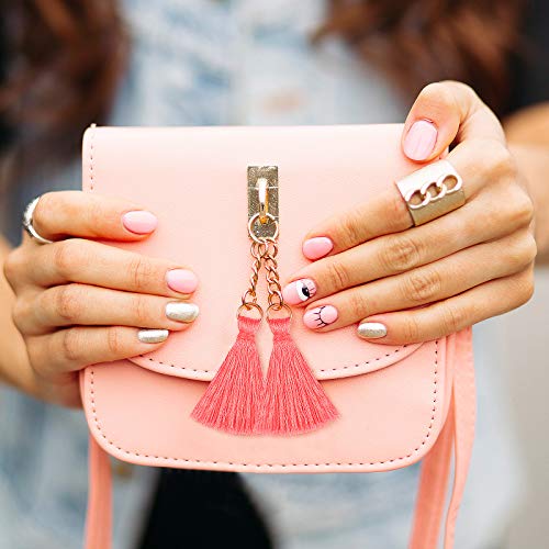 120 Pieces Tassel Charms Multicolored Tassel Keychain Charms Silky Handmade Tiny Tassels With Golden Jump Ring For Woman Earrings Jewelry Making Diy Projects, 1.37 Inch/ 3.5 Cm, 12 Colors #TOP6