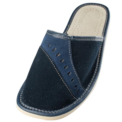 APREGGIO - Damen Hausschuhe Filz - Bequeme Slippers mit Gumm