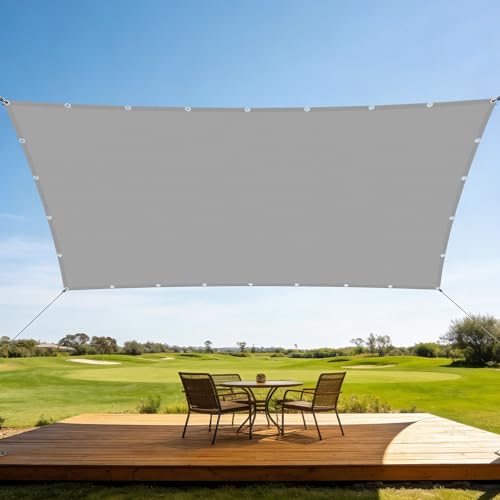 Voiles ombrages rectangulaire gris clair 160x350cm imperméable - 2