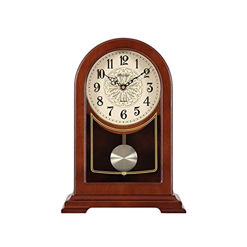 Reloj cuarzo vintage de mesa hecho en madera para decoracion sofisticada 2